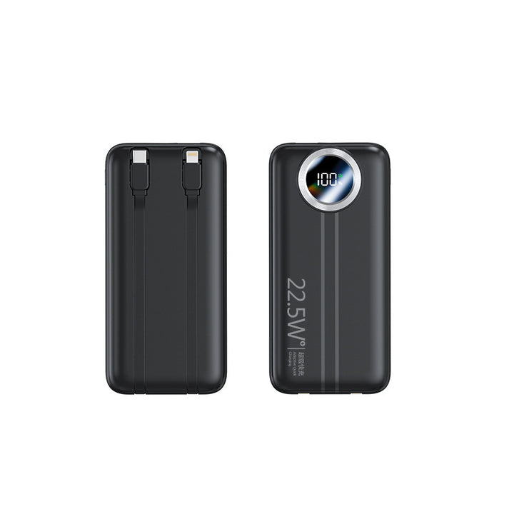 Bærbar powerbank med hurtigladefunksjon og digitalt kapasitetsdisplay Skanto