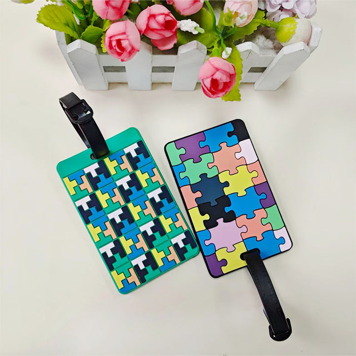 Unisex Geometric Pattern Luggage Identifier Skanto