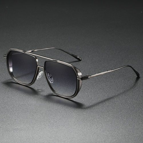 Dame Elegant solbrille med kantet metallramme Skanto