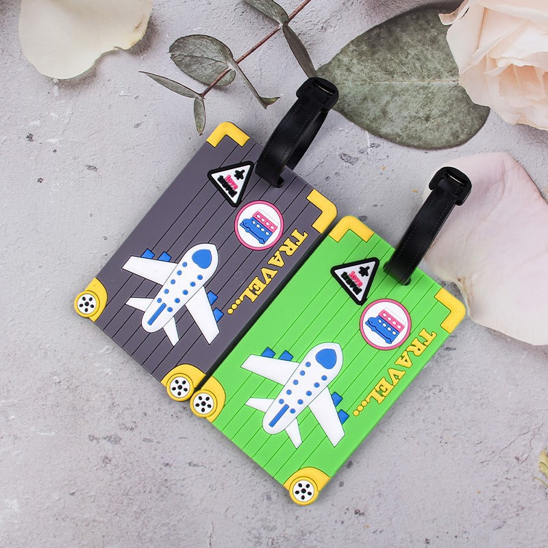 Morsom bagasjelapp med flytematisk design Skanto