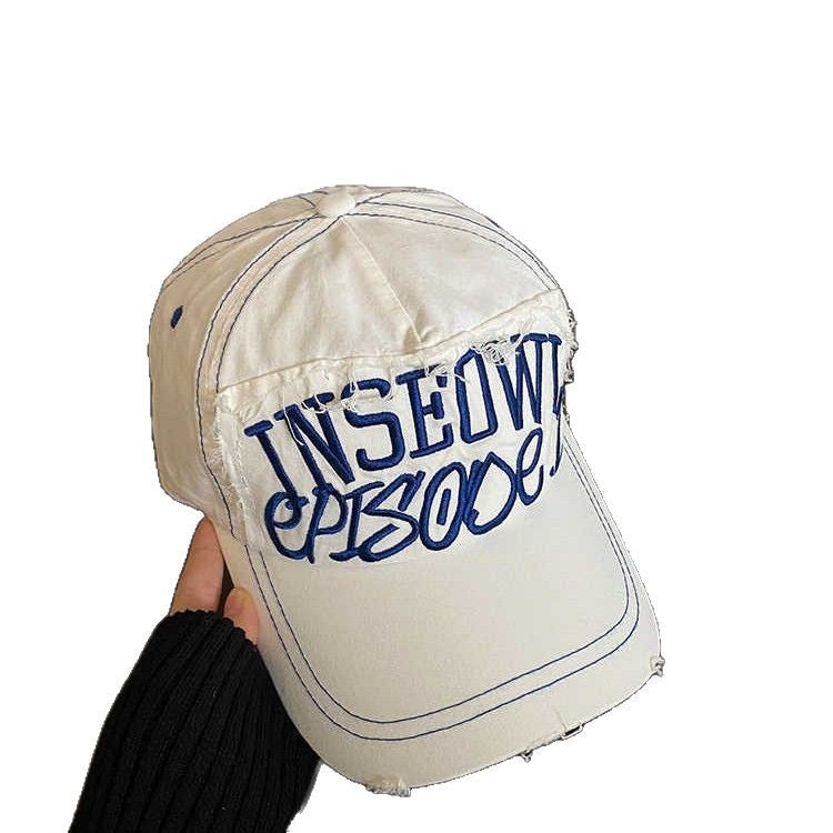 Kvinne Distressed Kunstnerisk Brodert Caps Skanto