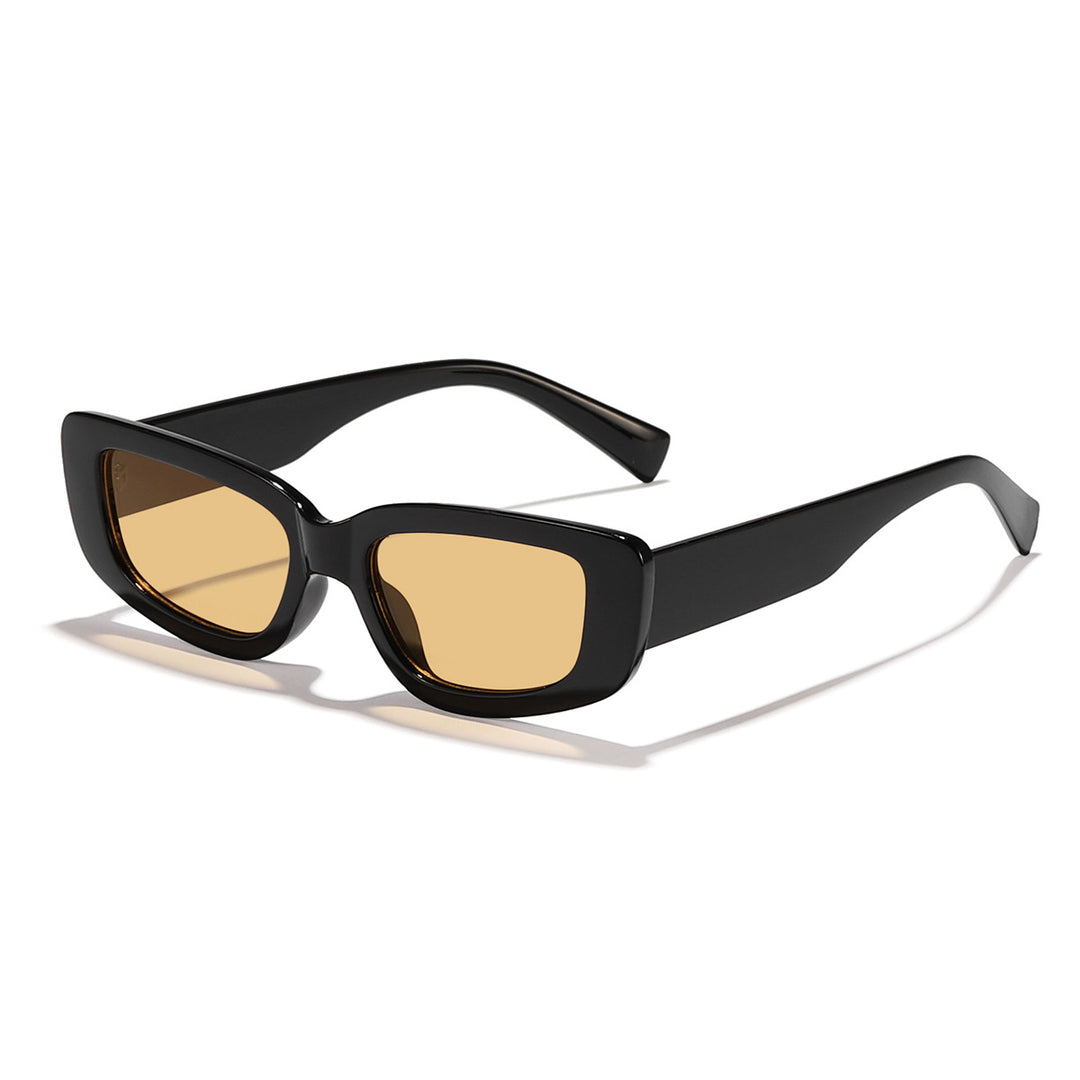Damer moteriktig Cat-Eye solbrille med bred plastikkramme og UV-beskyttelse Skanto
