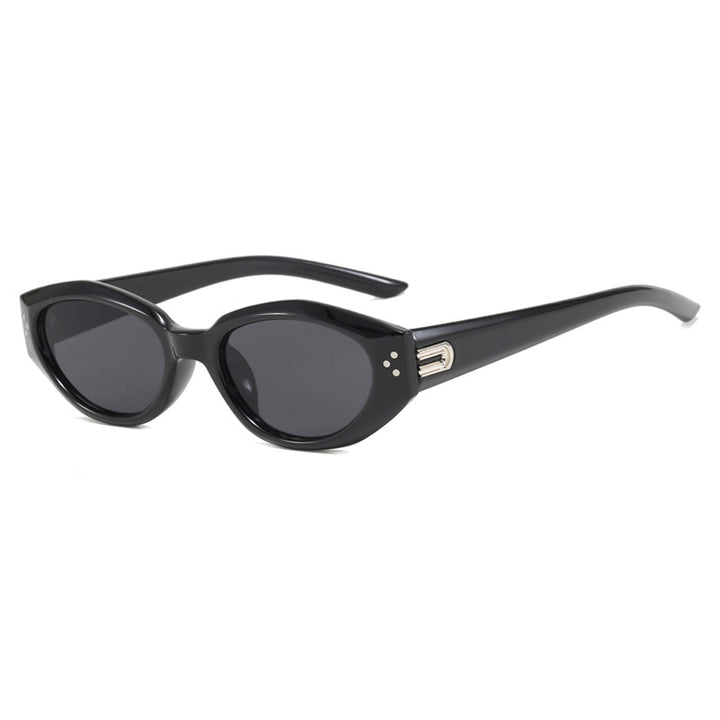 Dame Cat-Eye solbriller med elegant plastisk ramme Skanto