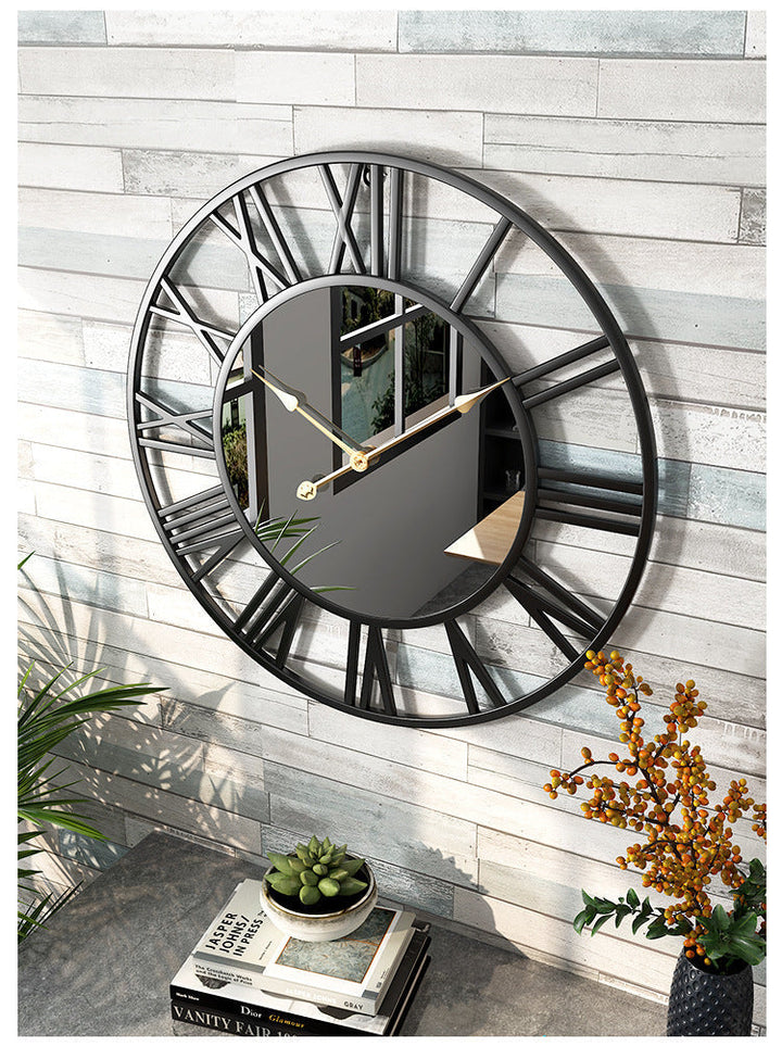 Skanto | Metal Vintage Stor Veggur med Speil 39cm