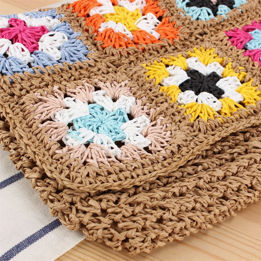 Håndlaget skulderveske i moderne patchwork-design Skanto