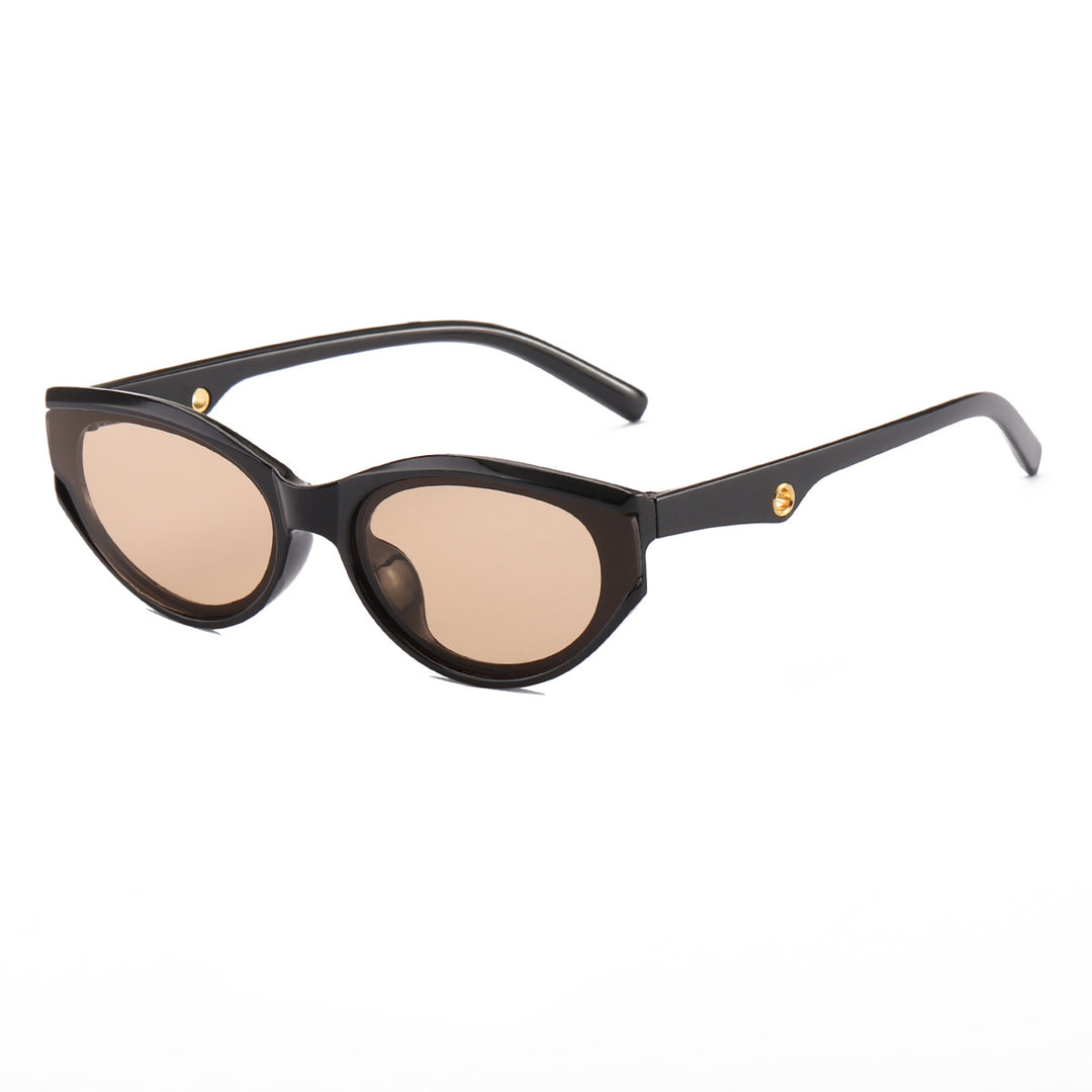 Dame Cat-Eye solbriller med gjennomsiktig, moderne design Skanto