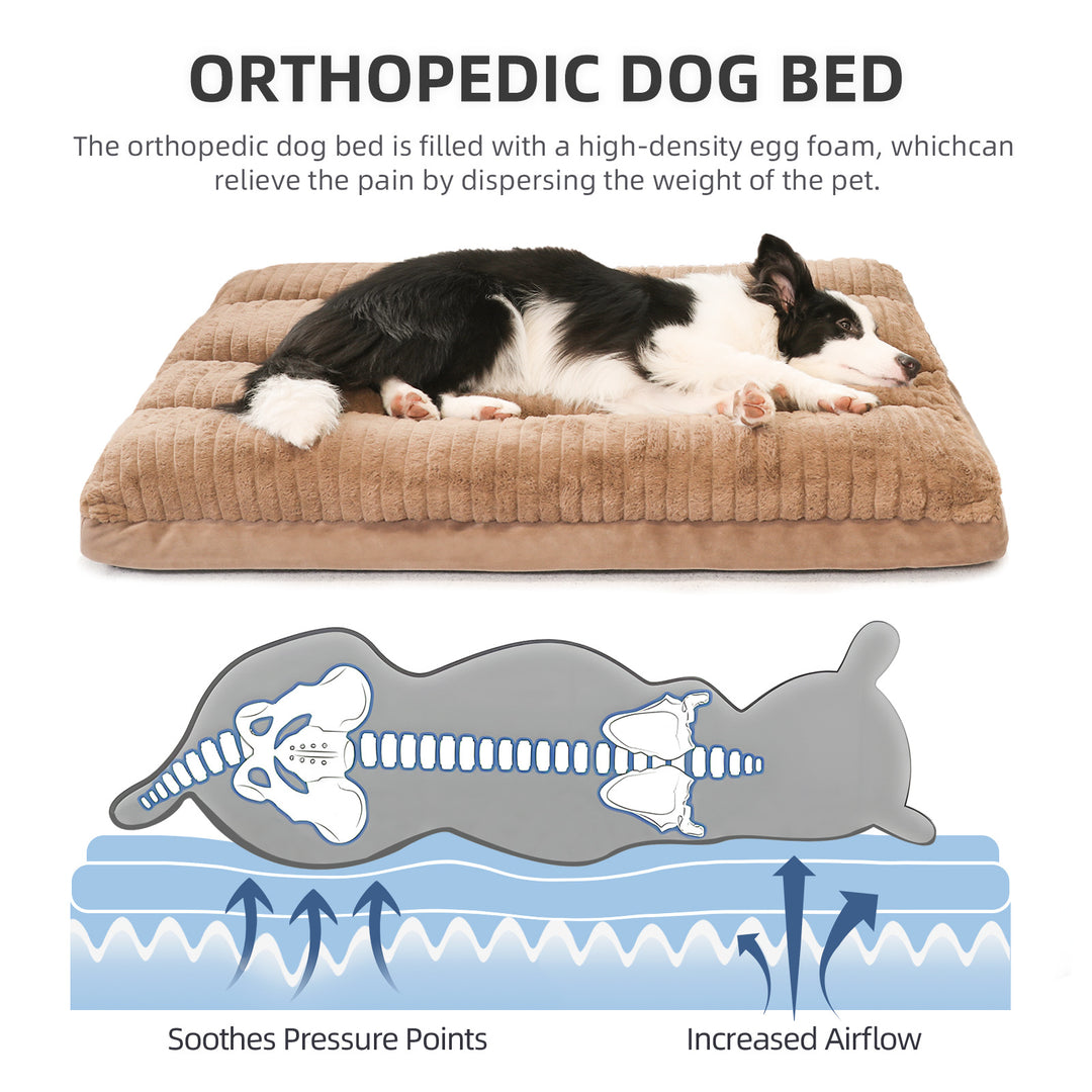 Unisex ortopedisk premium hundepute med kosetopp Skanto