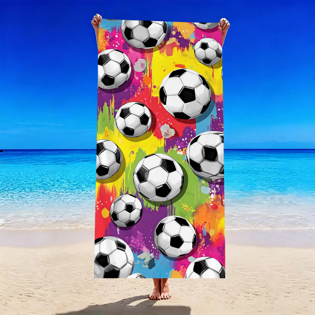 Fotballmotiv strandhåndkle Skanto