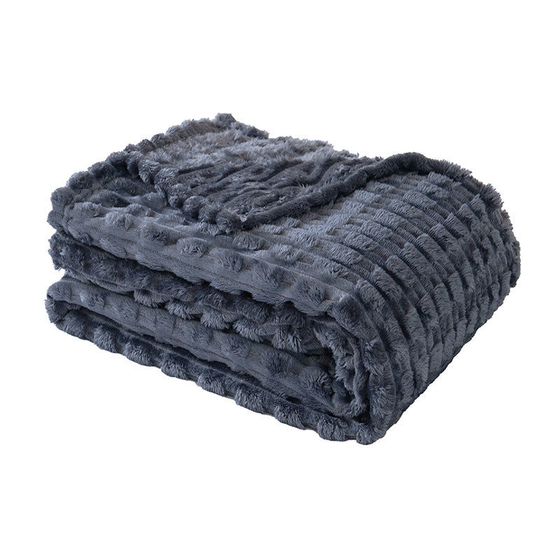Dame Plysj Mikroplush-teppe med stripete struktur Skanto