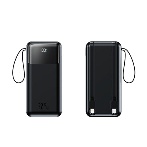 Bærbar powerbank med ekstra håndleddsrem og smart LED-skjerm Skanto