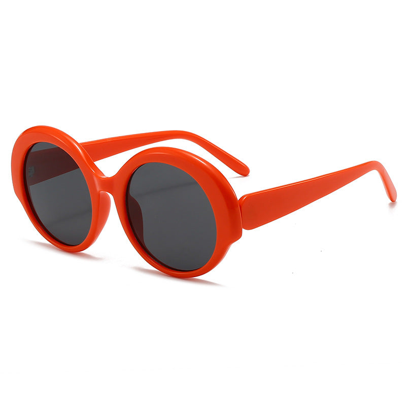 Dame moderne runde designer-solbriller Skanto