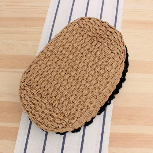Hand-knotted tote bag with elegant net design Skanto