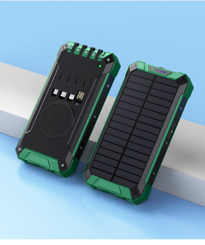 Solcelledet Powerbank med LED-lys Skanto