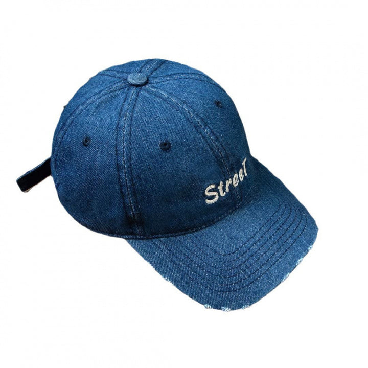 Kvinneødelagt denim baseball cap Skanto 1784084141