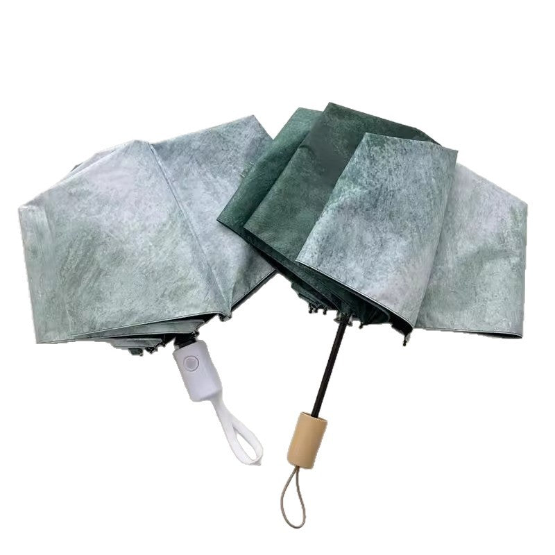 Dame Automatisk Faltregnparaply med elegant strukturdesign Skanto