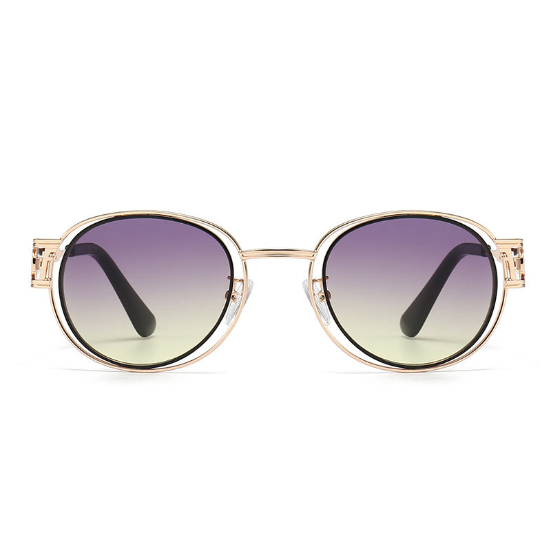 Dame solbrille med moderne metallramme og komfortable nesepads Skanto