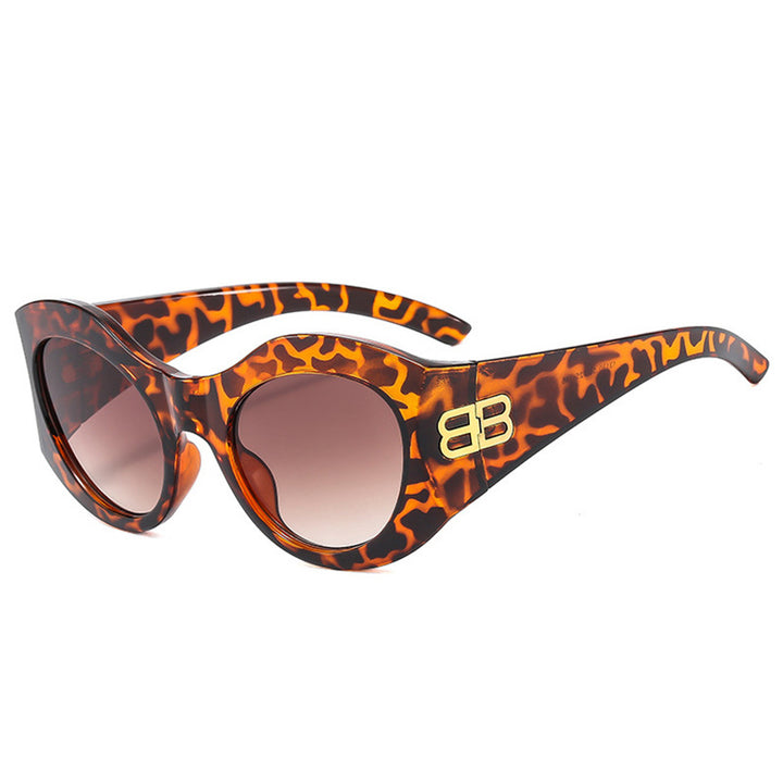 Dame Designer Cat-Eye solbrille med elegant profil og UV-beskyttelse Skanto