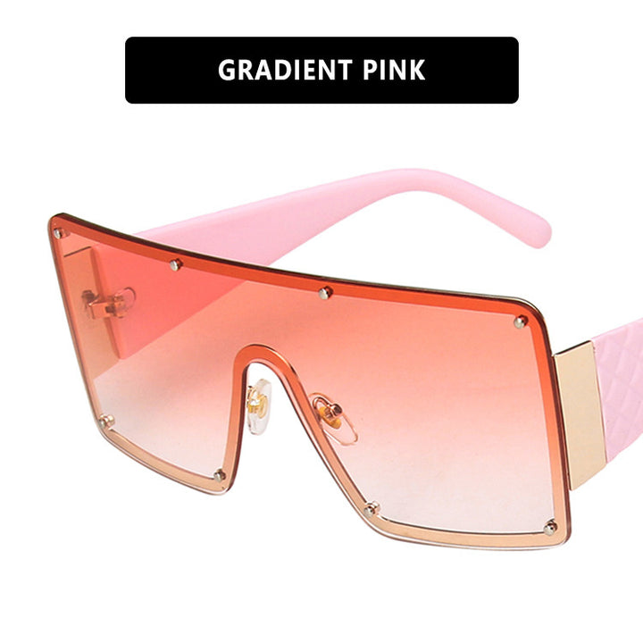 Dame geometrisk oversized solbrille med gradientlinser Skanto