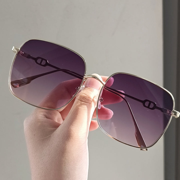 Dame geometrisk oversized solbrille Skanto
