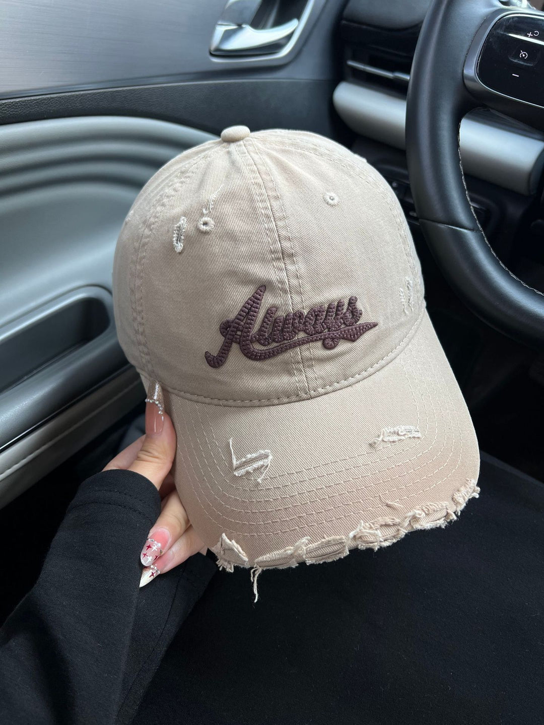 Kvinne's Slitt Grafisk Baseballcaps Skanto