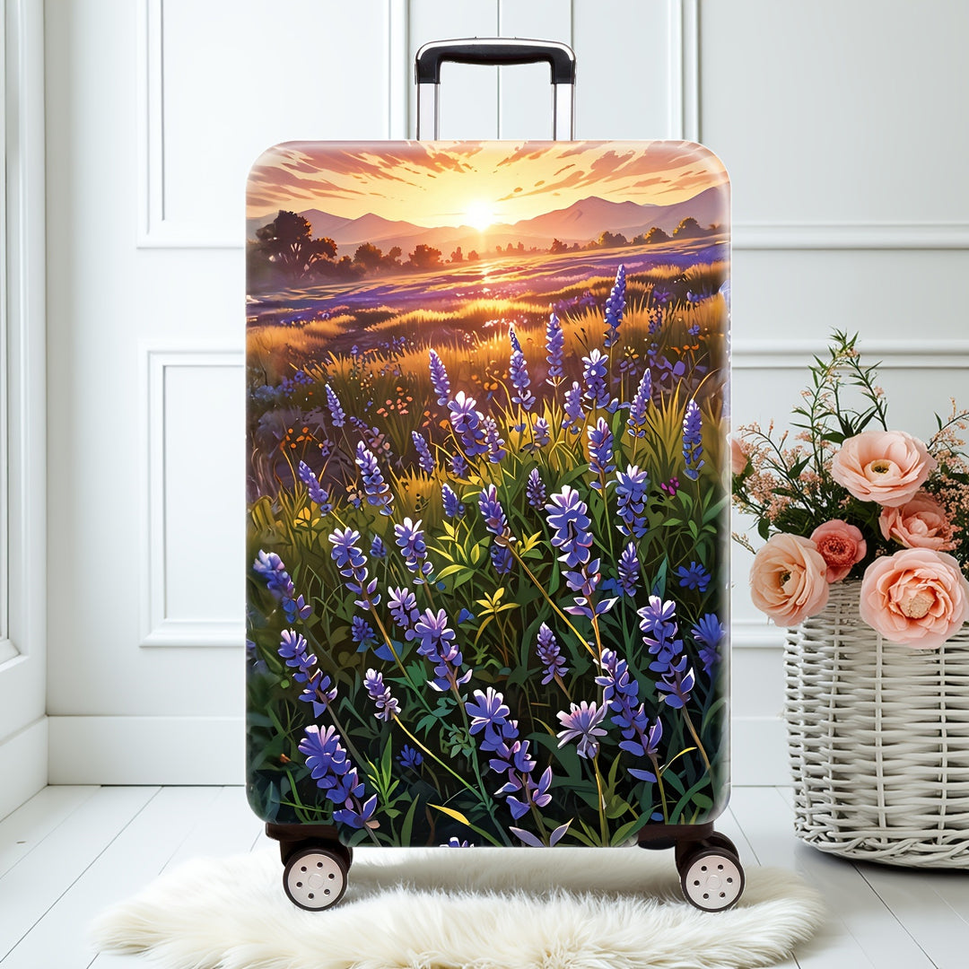 Damer hardkoffert med blomstermotiv Skanto