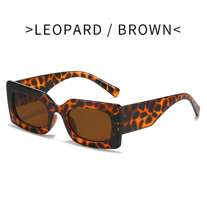 Dame Fashion-solbrille i moderne firkantet design Skanto