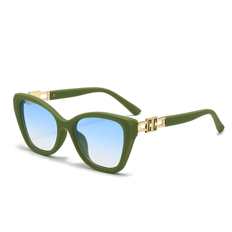 Dame Cat-Eye solbriller med luksuriøse detaljer Skanto