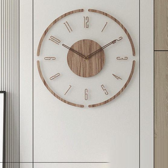 Skanto | Nordic – Stille Veggdekor Klokke I Ekte Tre, 35 Cm