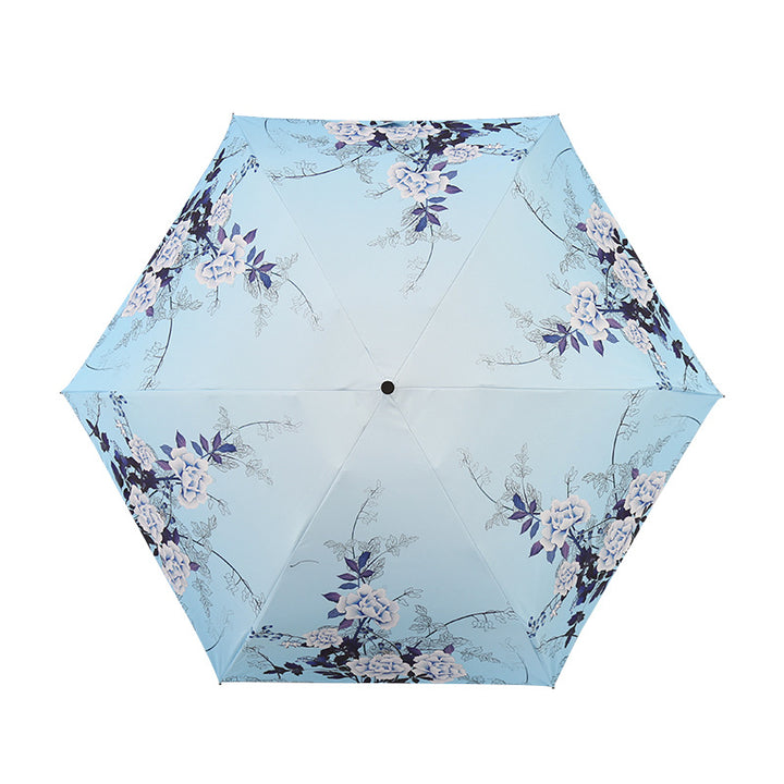 Dames Elegant Paraply med utsøkt blomsterdesign Skanto