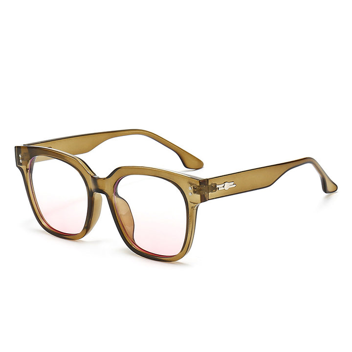 Dame firkantet solbrille med stilig ramme Skanto