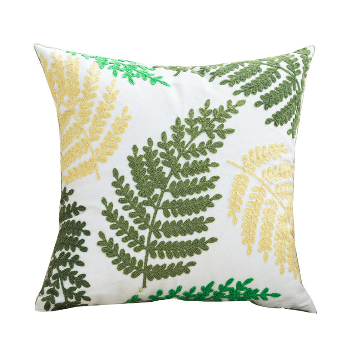 Women Decorative Cushion Cover with Fine Floral Embroidery Skanto