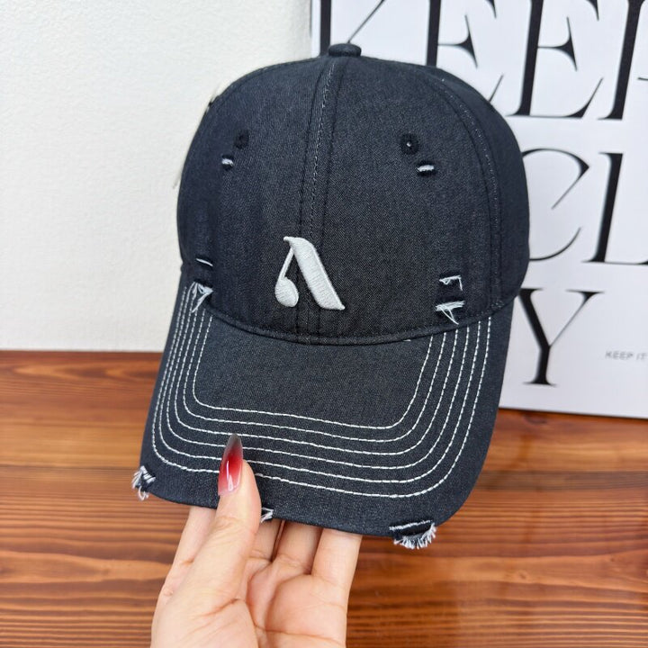 Herre Slitt Denim Stil Caps Skanto