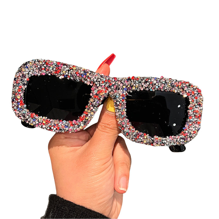 Dame ekstravagant dekorert glamour-solbrille Skanto