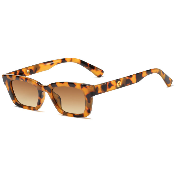 Dame trendy firkantet solbrille i vintage-stil Skanto