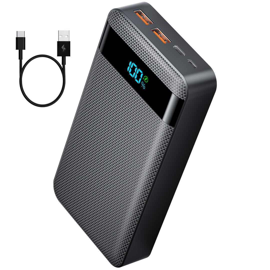 Høyytelses powerbank med digital skjerm og hurtiglading funksjon Skanto