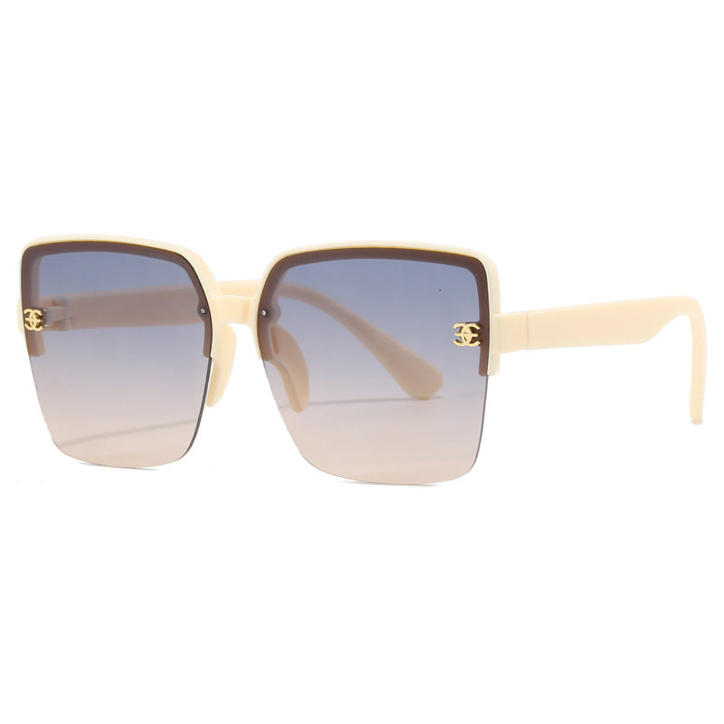 Dame oversized kvadratisk solbrille med høykvalitets linser Skanto