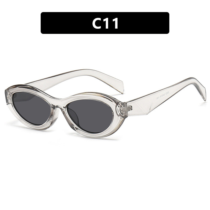 Dame elegant Cat-Eye solbrille med beskyttende UV-filter og moteramme Skanto