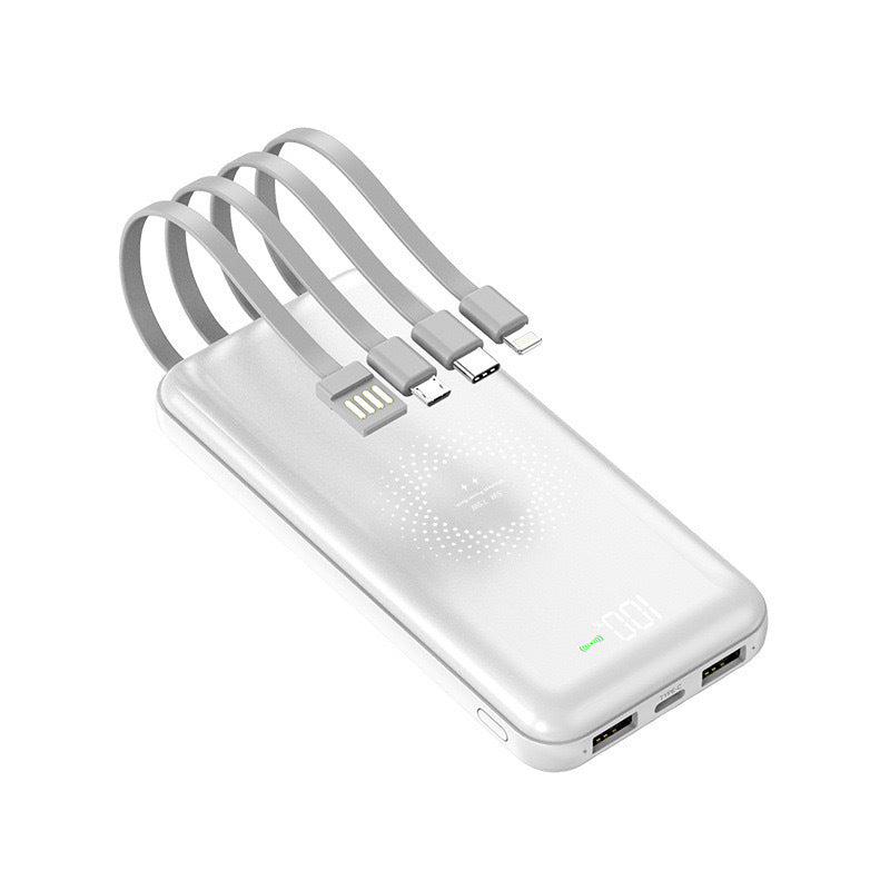 Powerbank med integrert multi-ladekabel for Skanto