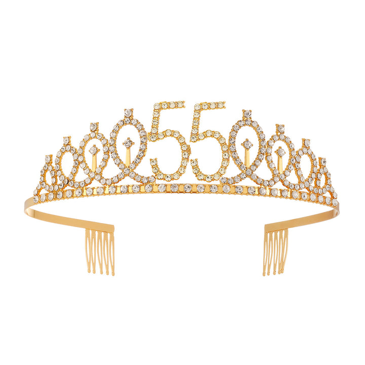 Damer krystall dekorert tiara med elegant design Skanto