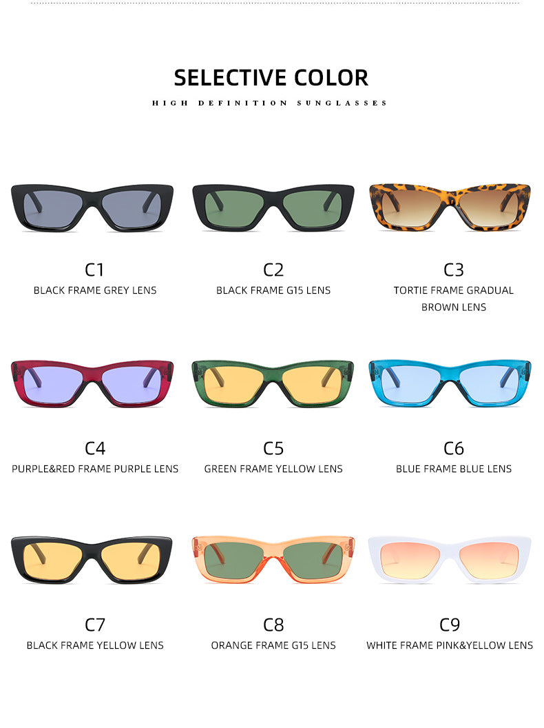 Dame moteriktig solbrille med rektangulært ramme Skanto