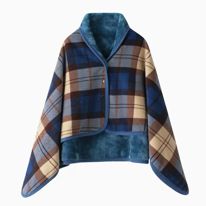 Dame Komfortabel Varmeholdende Poncho-Teppe Skanto