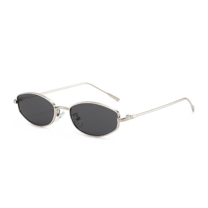 Dame moteriktig solbrille i minimalistisk ovalt design Skanto