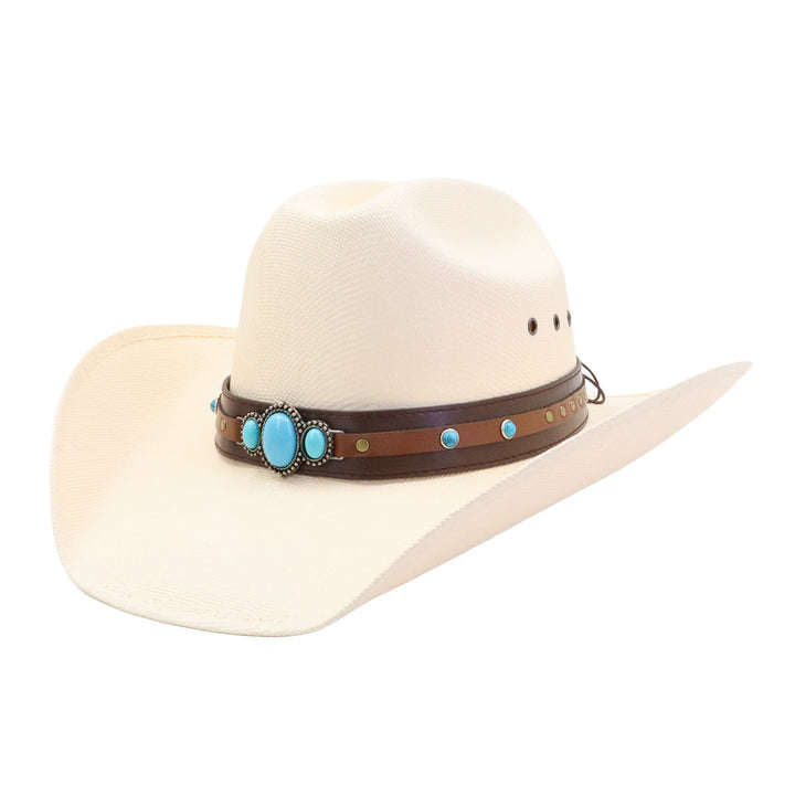Turquoise Stråhatt Western | Skanto