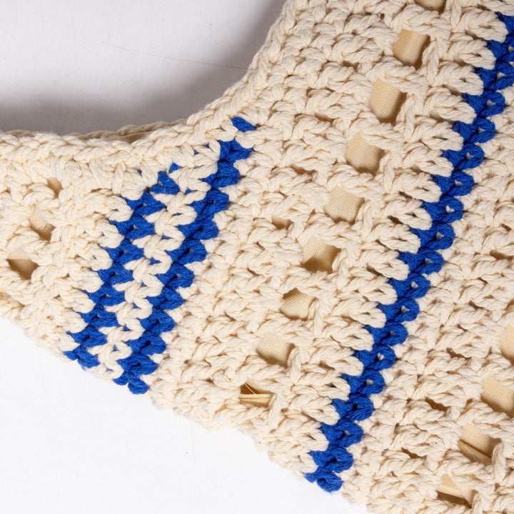 Håndknyttede handleveske med luftmaskemønster Skanto