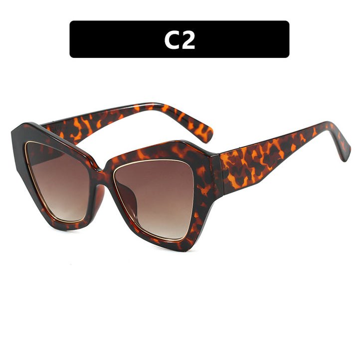 Dame trendy Cat-Eye solbriller med elegant ramme og UV-beskyttelse Skanto