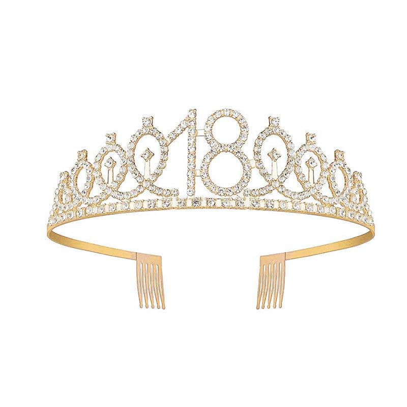 Damer krystall dekorert tiara med elegant design Skanto