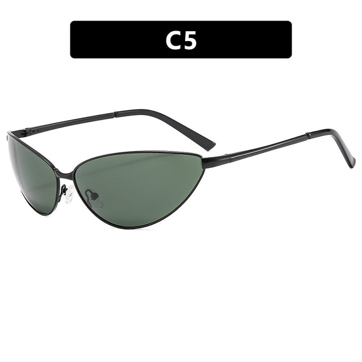Damer Cat-Eye solbriller med moderne metallramme Skanto