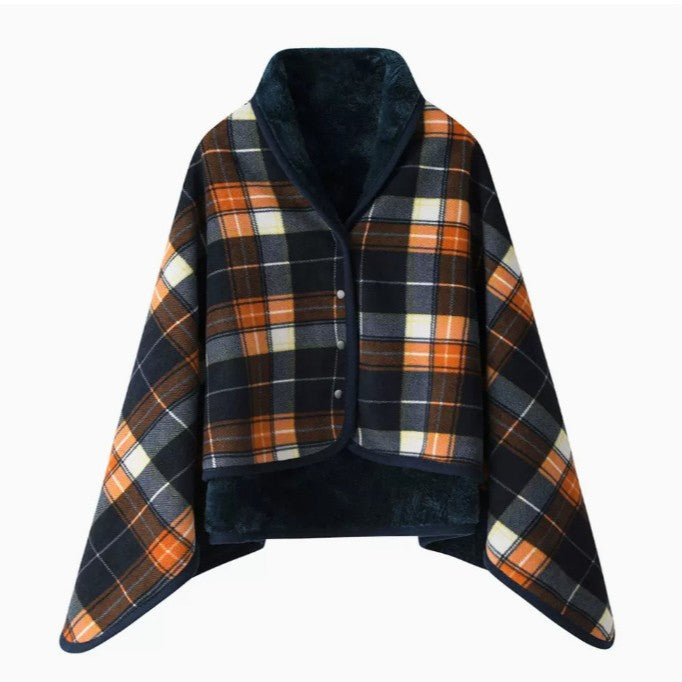 Dame Komfortabel Varmeholdende Poncho-Teppe Skanto