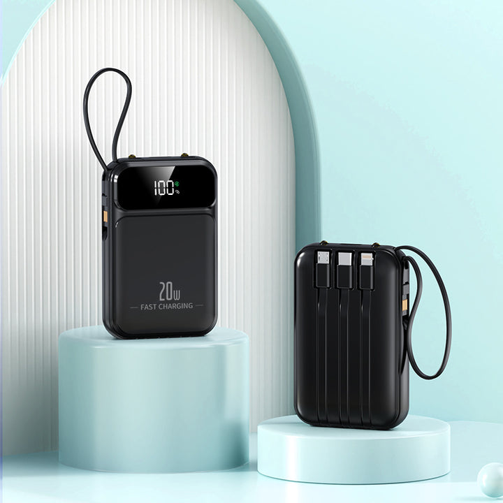 Bærbar Powerbank med Digitalt Display Fra Skanto