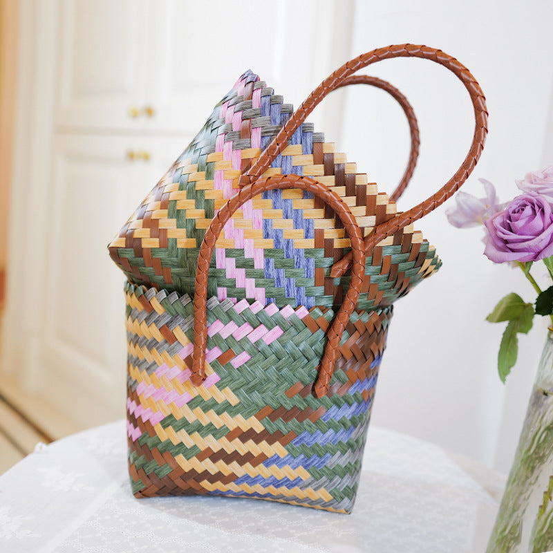 Håndvevd strandbag Skanto
